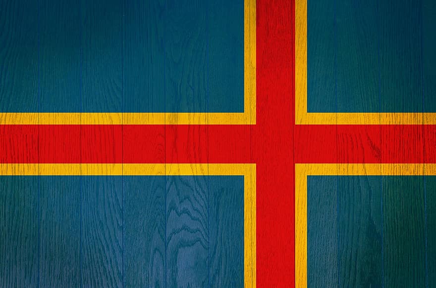 Aland Islands, Country, Flag, Background, Wooden, Wood, Scandinavia, Patriot, Nation, Patriotism, symbol