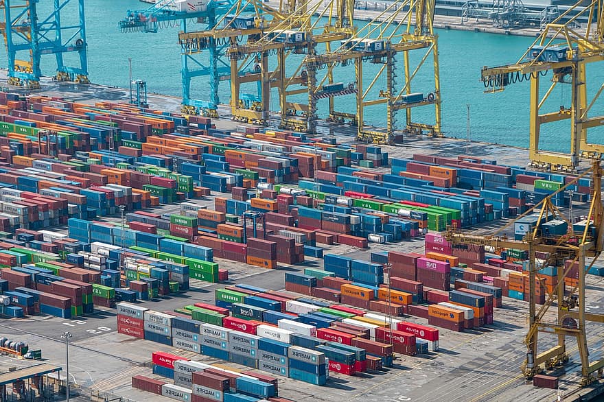 last, Havn, dok, hav, last container, godstransport, kommerciel dock, Forsendelse, transportmidler, industri, beholder