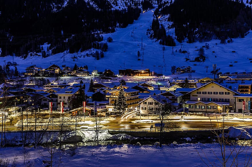lumi, Tirol, Itävalta, maisema, vuoret, Urheilu, talvi-, joulu, valo, luonto, metsä