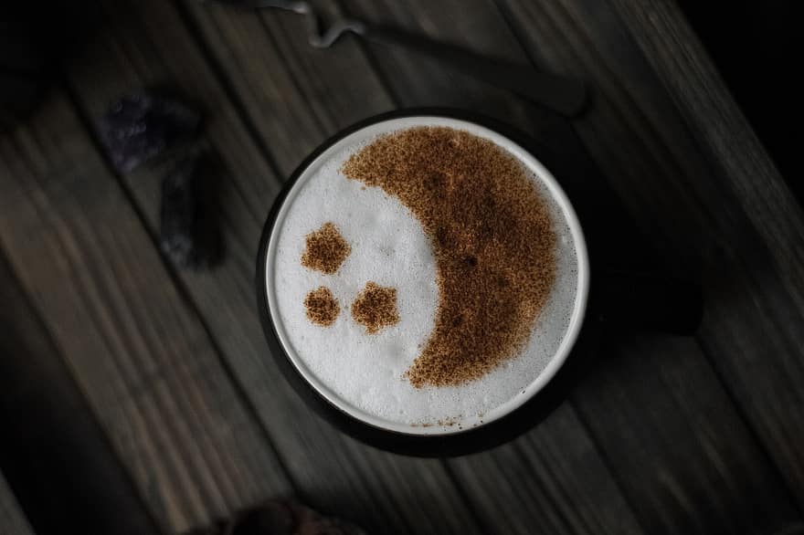 café, latte art, arte de café, bebida quente