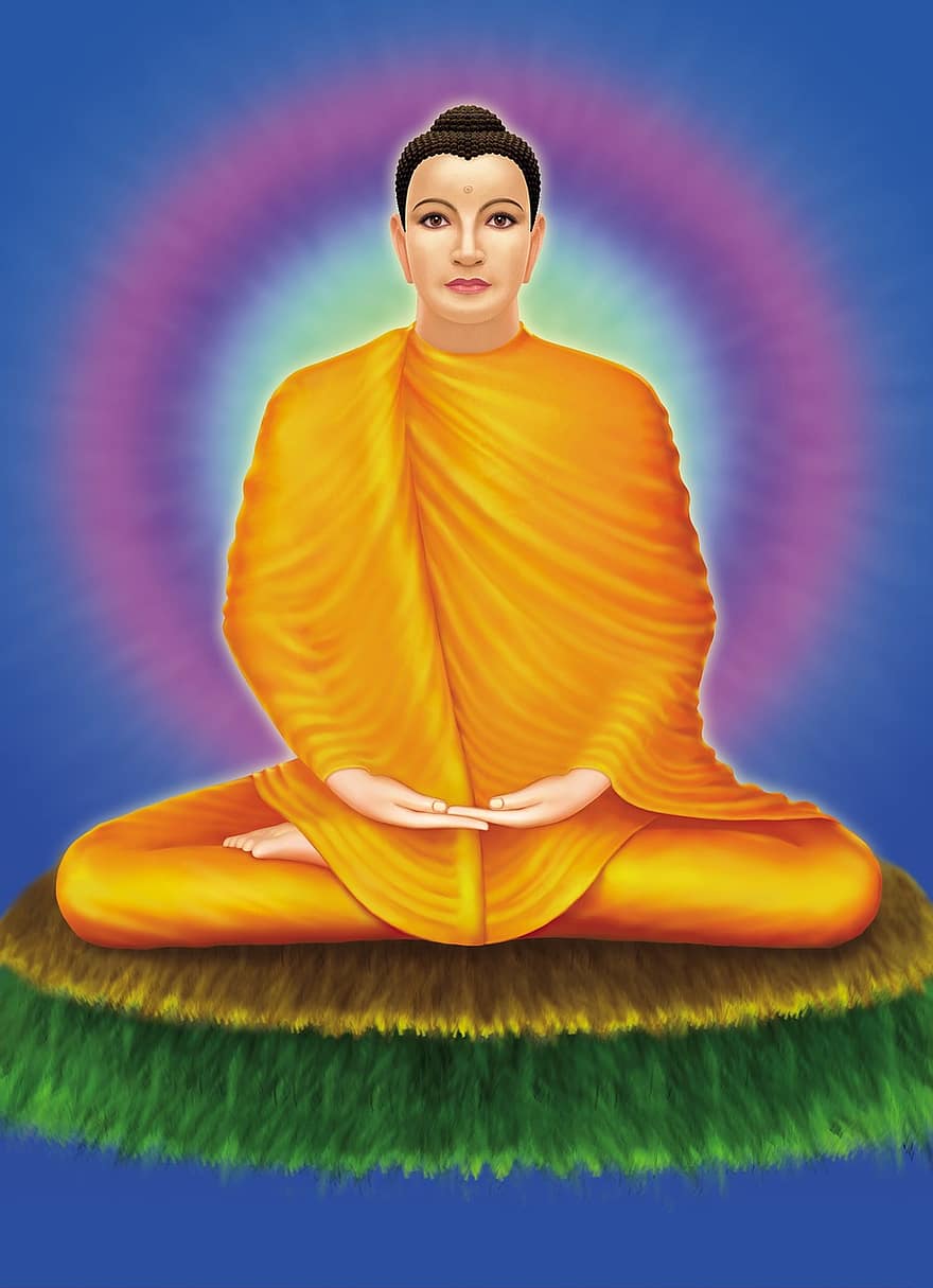 buddha, budism, mânca, templu, aur, Tailanda, medita, meditaţie, pace