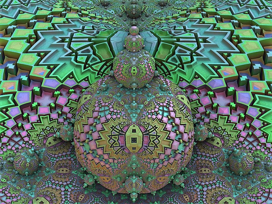 fractal, tehdä, 3d, taustaa