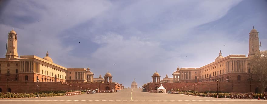 Präsidentenhaus, Delhi, die Architektur, berühmter Platz, Religion, Gebäudehülle, Kulturen, Minarett, gebaute Struktur, Reise, Tourismus