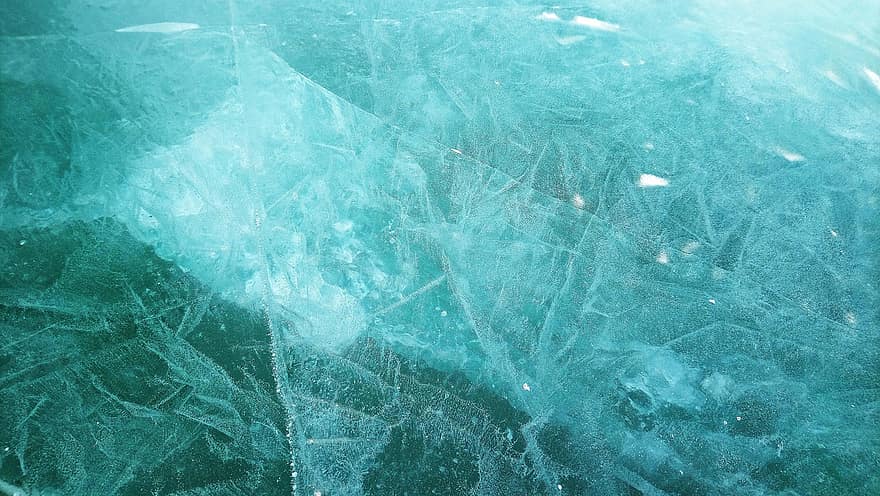 led, zimní, jezero, textura, pozadí, modrý, abstraktní, detail, vzor, voda, krystal