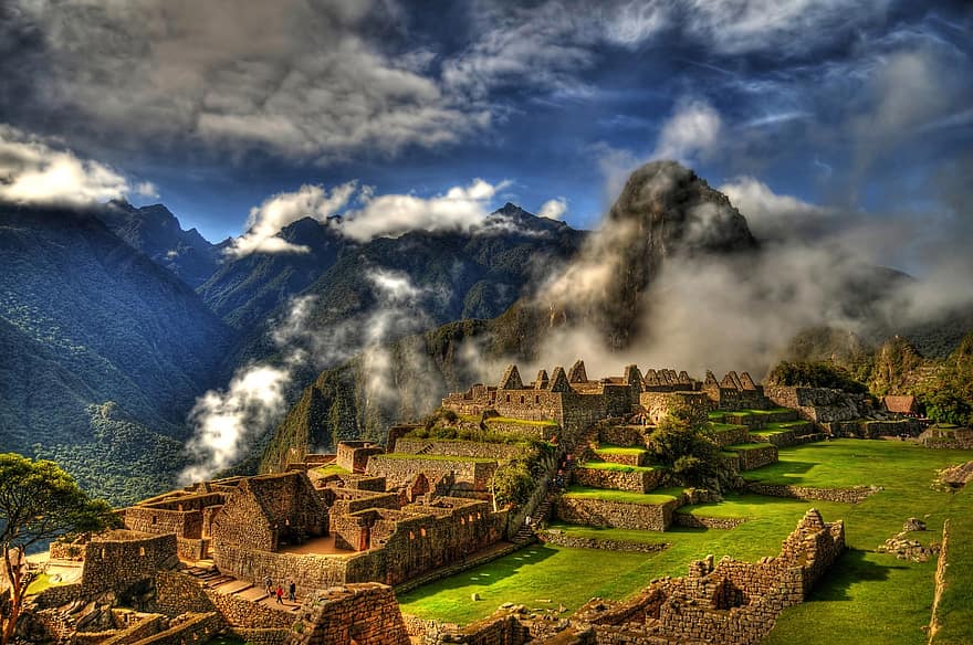 Мачу-Пикчу, Перу, Цитадель инков, исторический сайт, туристическая достопримечательность, археологические раскопки, Цивилизация инков