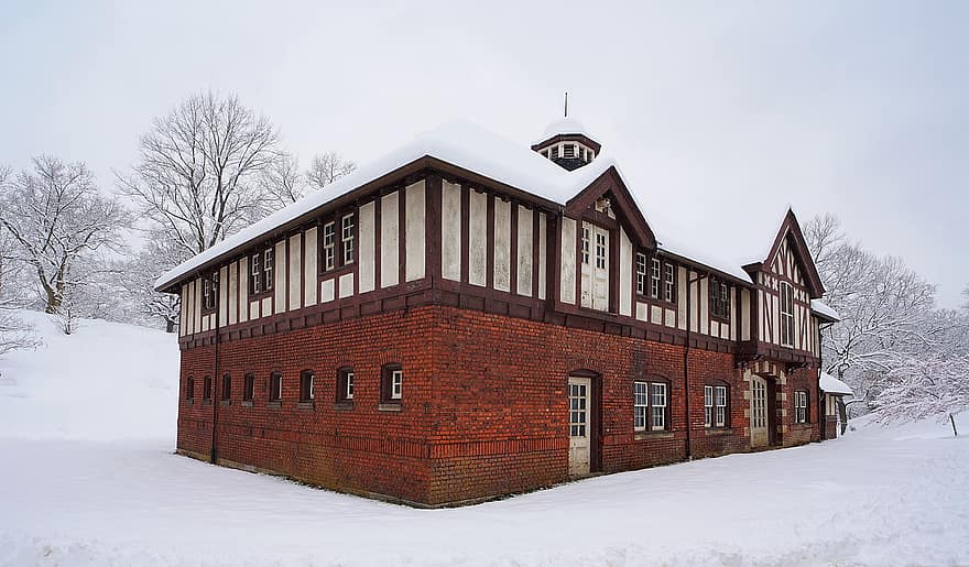 Winter Lodge, Schnee, Winter, Hütte