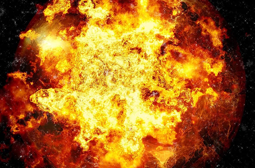 ledakan, api, merek, menghancurkan, kekuatan alam, penghancuran, bumm, bencana