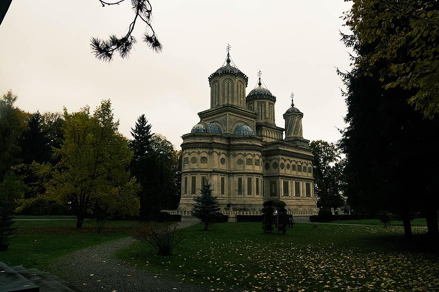 монастир, будівлі, структура, старий, румунія, арджі, релігія