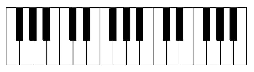 fortepijonas, klaviatūra