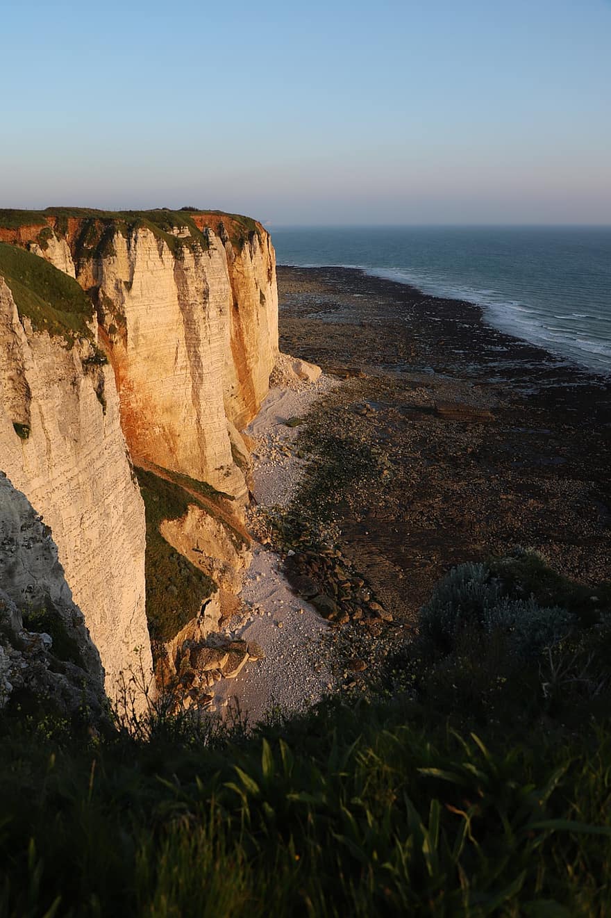 Meer, Cliff, Strand, Küste, Wellen, Ozean, Natur, etretat, Normandie, Rock, Landschaft