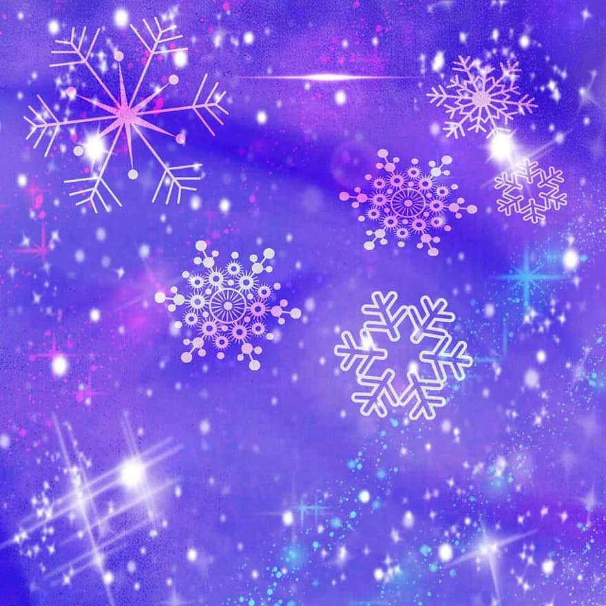 Snowflakes, Star, Christmas, Christmas Card, Greeting Card, Gold, Frosty, Cold, Ice Crystal