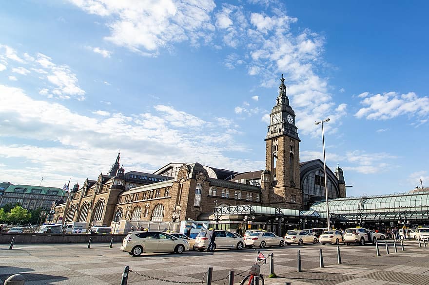 Estação Ferroviária, Hamburgo, cidade, plataforma, tráfego ferroviário, estação central, arquitetura, Pare, estação, öpnv, bilhetes de trem