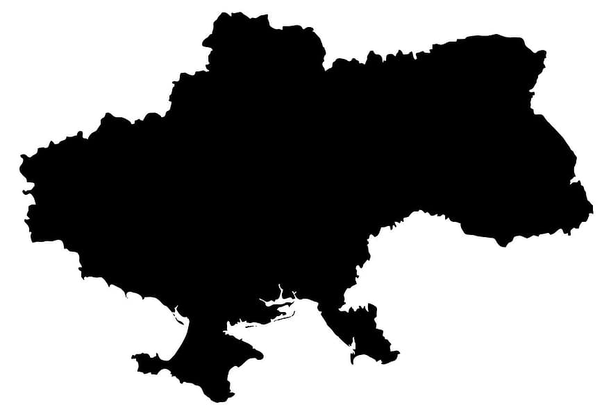 peta, negara, bangsa, ukraina, kiev, bayangan hitam, ilustrasi, terpencil, garis besar, vektor, pemetaan
