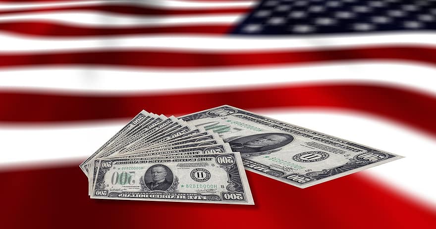 impostos, bandera, EUA, Amèrica, dòlar, diners, ingressos, estat, control