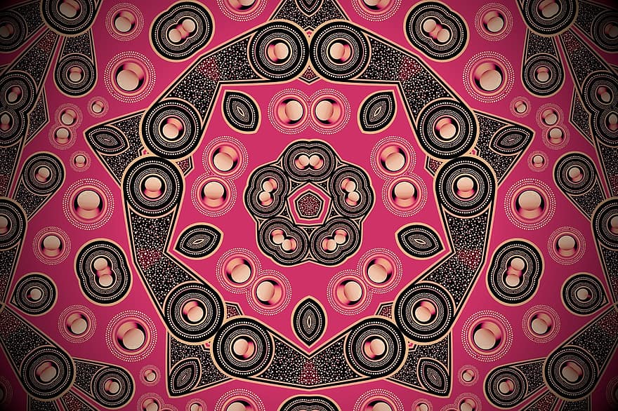 rozetă, Mandala, ornament, tapet, decor, decorativ, simetric, textură, grafic