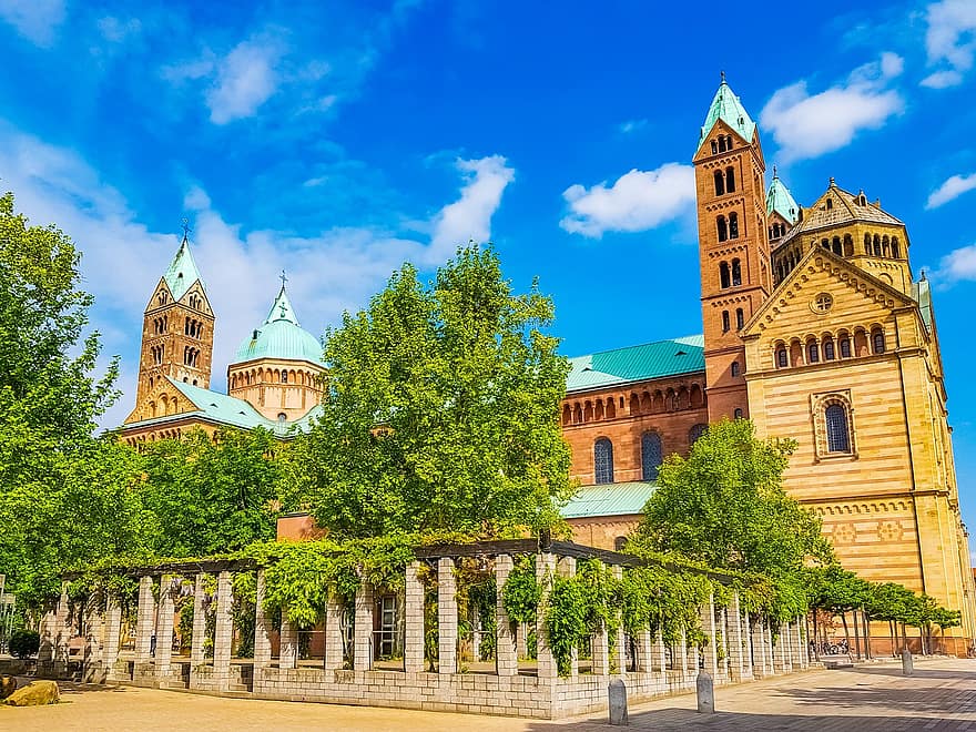 дом, църква, архитектура, катедрала, Speyer, религия