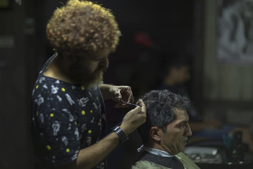 tukang potong rambut, potong rambut, penata rambut, Iran
