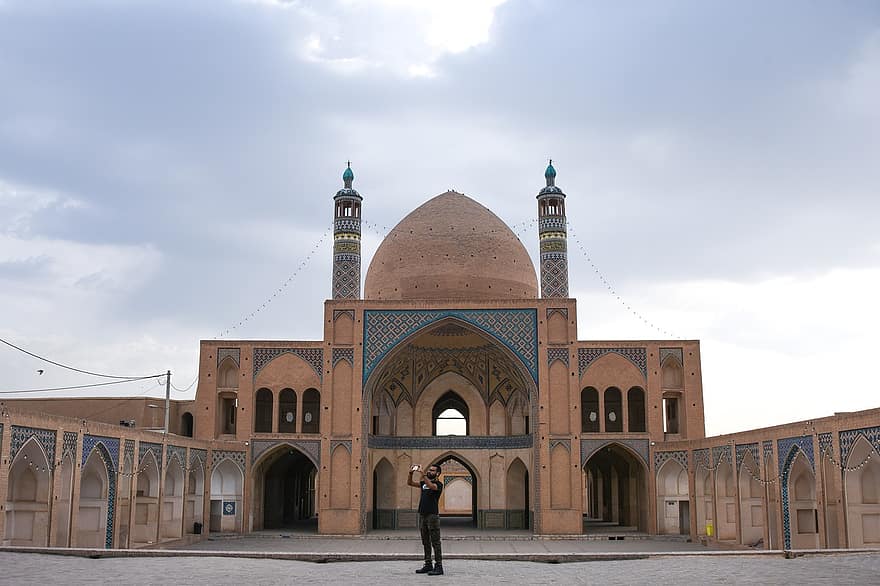 nhà thờ Hồi giáo, tượng đài, ngành kiến ​​trúc, Kashan, du lịch, Mọi người, nhà thờ Hồi giáo agha bozorg, kiến trúc iranian, thành phố kashan, biểu tượng, iran