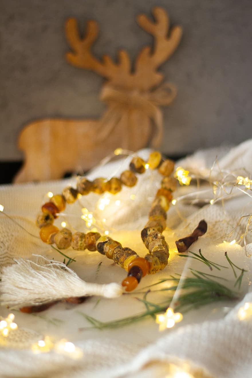 amber, resin batu matahari, kalung, tambahan, perhiasan, perhiasan wanita, dekorasi, latar belakang, hadiah, perayaan, merapatkan