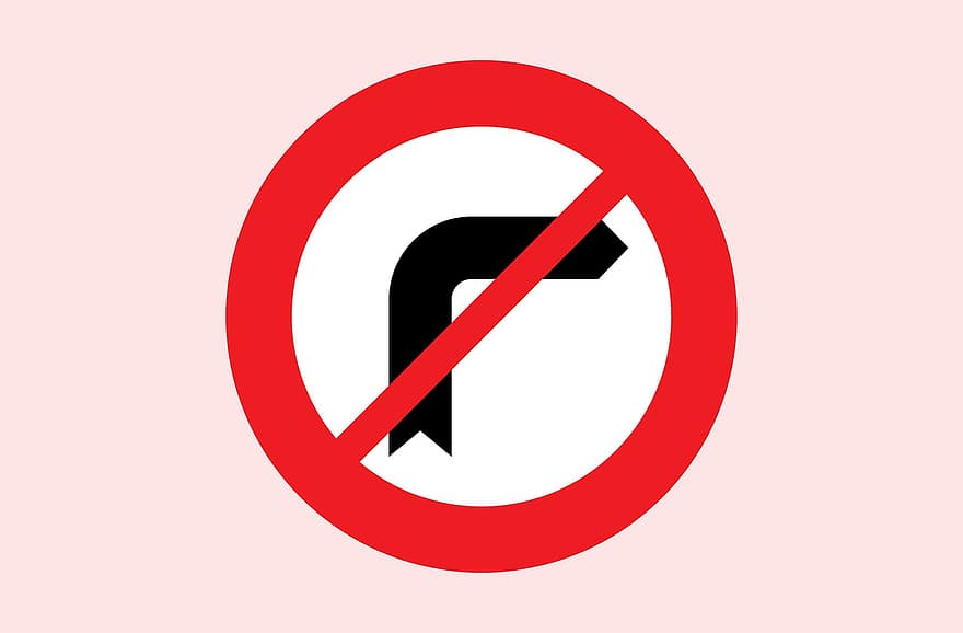 tidak berbelok ke kiri, Austria, rambu lalulintas, rambu lalu lintas