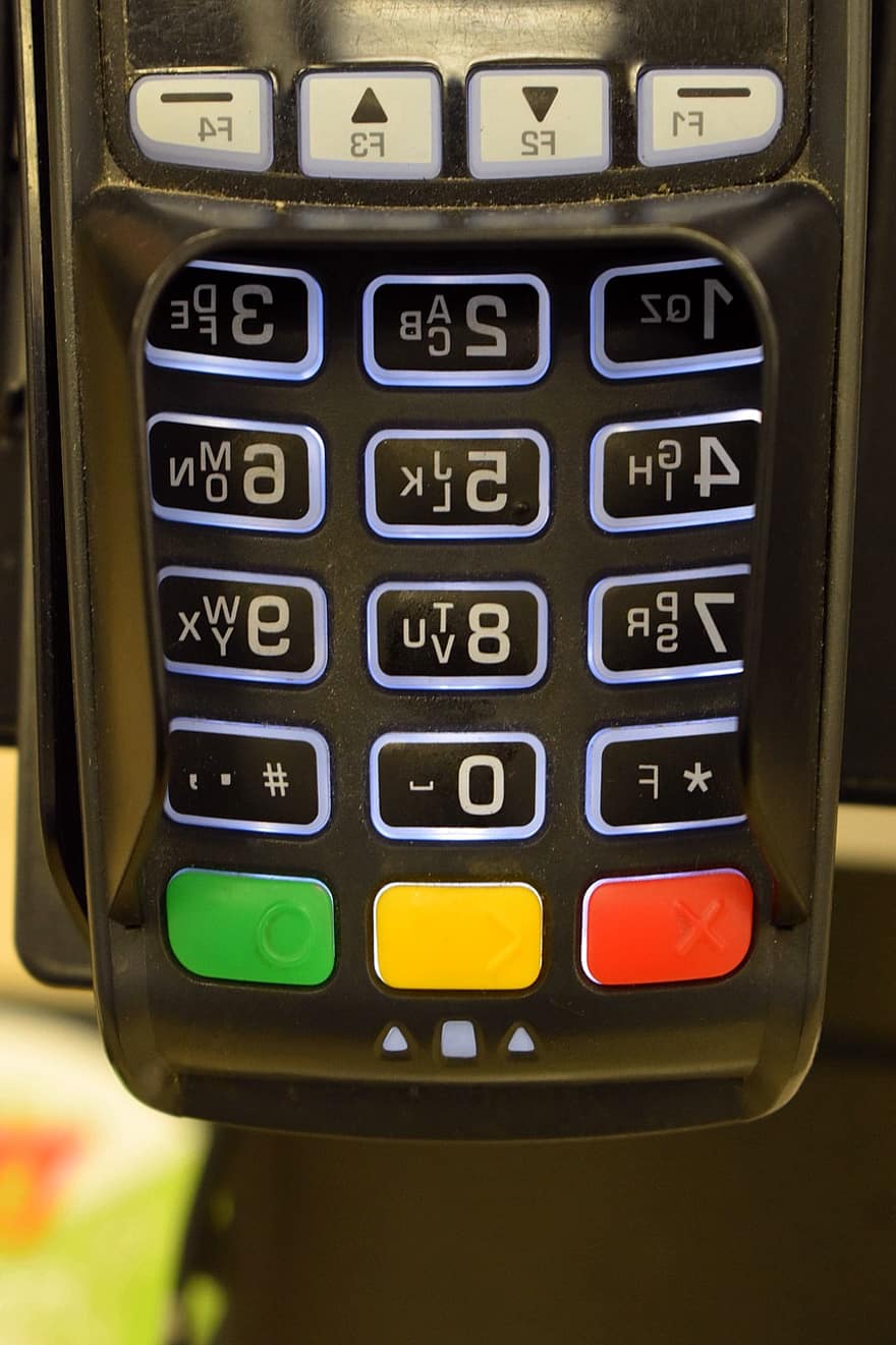terminal de pago, teclado, pago, terminal de tarjeta de crédito, paga, números, dispositivo