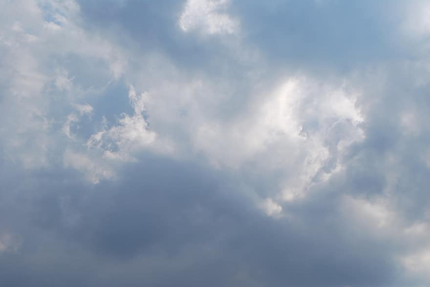 cer, nori, cumulus, aer, atmosfera, albastru, vreme, zi, fundaluri, spaţiu, acoperit de nori