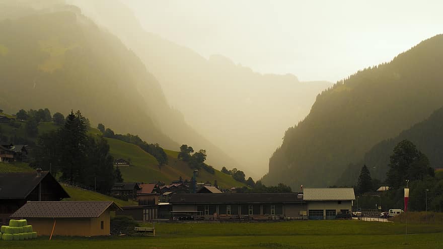 Countryside, Mountains, Nature, House, Home, Village, mountain, rural scene, landscape, forest, summer
