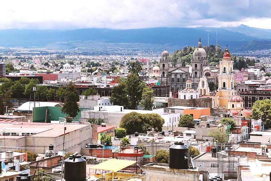 edificios, Iglesia, casas, ciudad, urbano, céntrico, capital, arquitectura, toluca, mexico