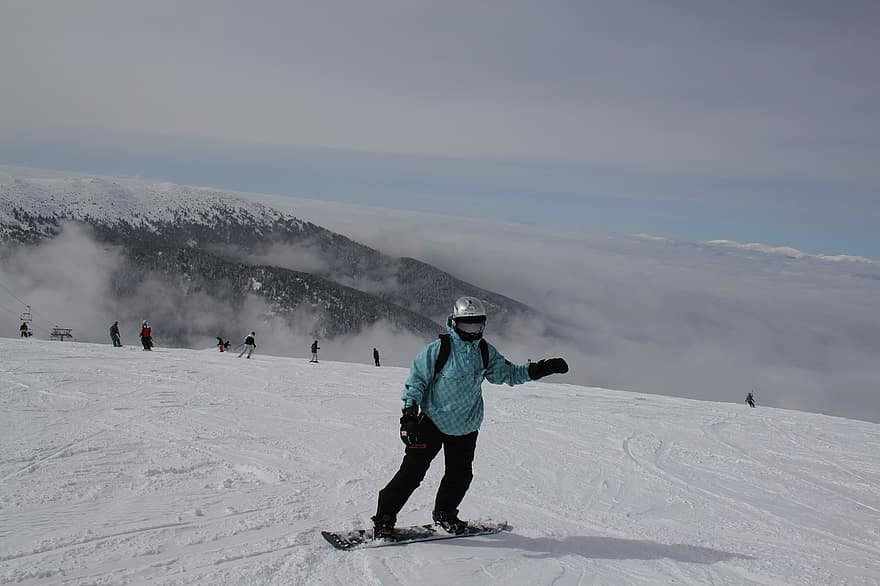 snowboard, schi, zăpadă, Munte, rece, iarnă, aventură, sportiv, sporturi extreme, pârtie de schi, bărbați