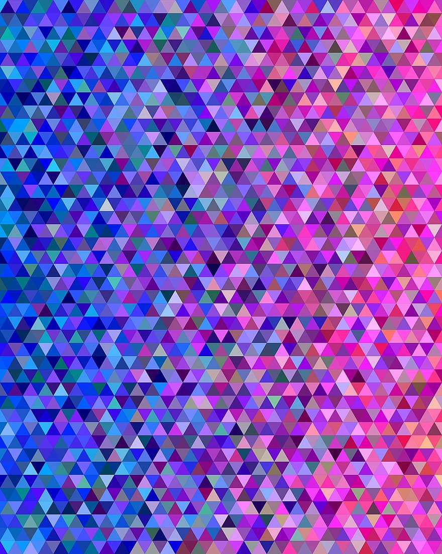trikampis, plytelės, mozaika, modelį, fonas, mėlyna, rožinis, perėjimas, dizainas, santrauka, reguliariai