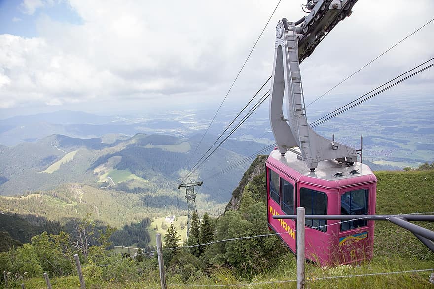 Cable Car, Travel, Nature, Adventure, Outdoors, Mountain, Hochfelln