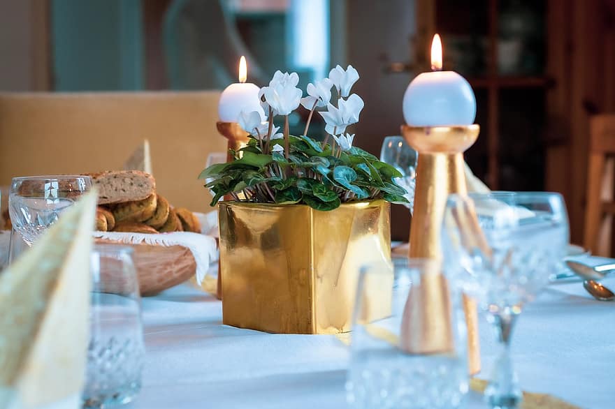 احتفال ، الطاولة ، التغطية ، عشاء عيد الميلاد ، عيد الميلاد ، حفل زواج