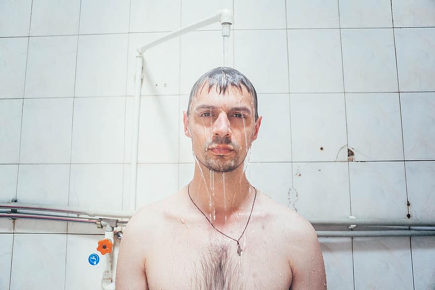 Shower, Bath, Boy, Water, Cleansing, Hygiene, men, adult, one person, wet, males