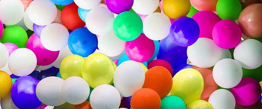 balon, urodziny, kolorowy, balony, tło, kartka z życzeniami, przyjęcie, dzieci, dekoracja, nadmuchany, kartka urodzinowa