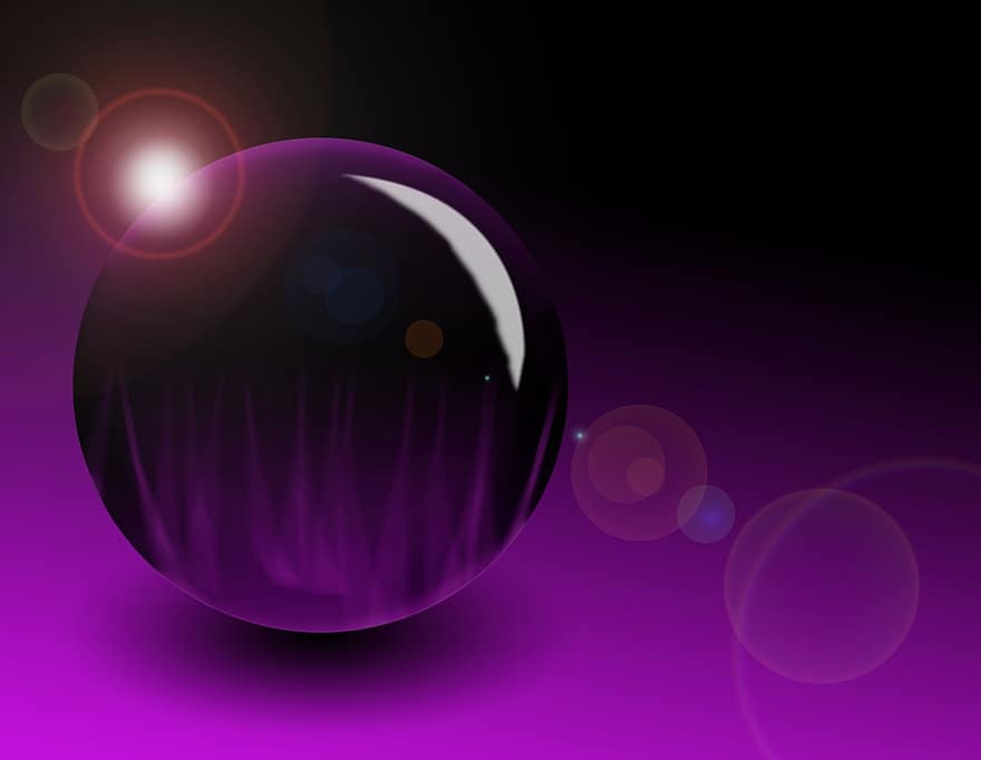 Ball, Purple, Background, Abstract, Round, Form, Color, Modern Art, Graphics, Art, District