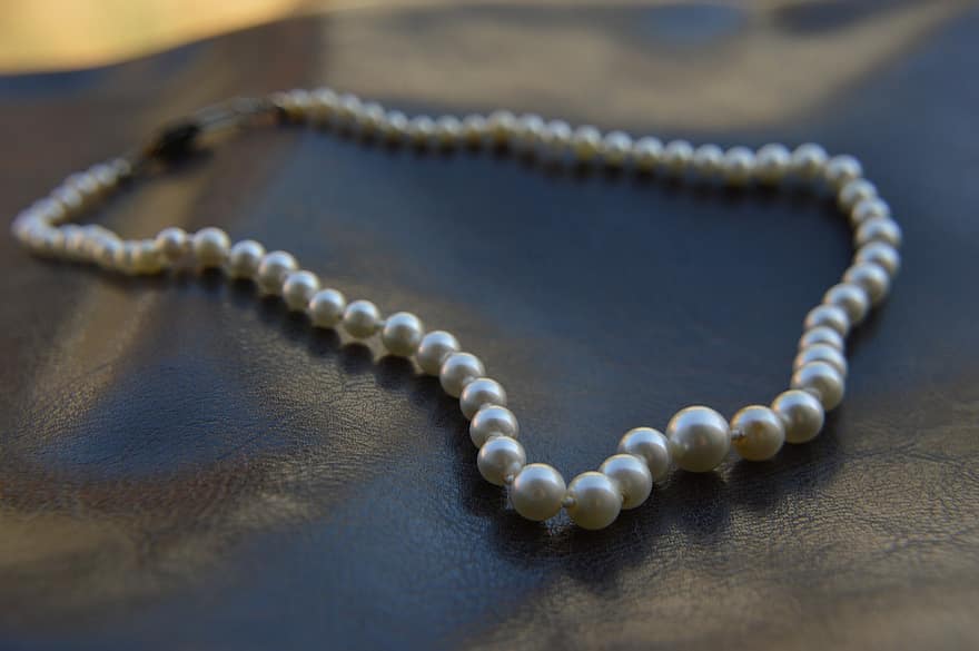 perla, collar, belleza, joya, lujo, elegante, joyería, de cerca, Moda, joyas de perlas, antecedentes