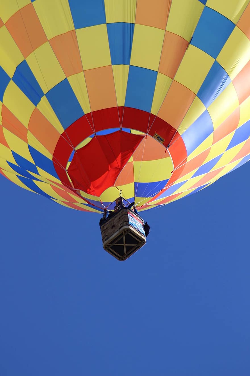 varmluftballon, flyvende, himmel, ballooning, luftballonstur, flydende, eventyr