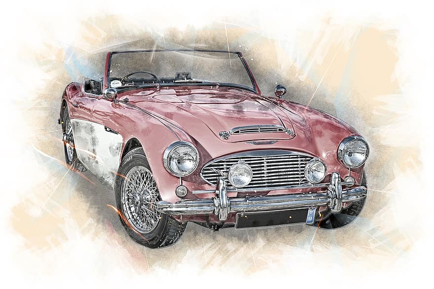 Austin-healey, Convertible, Auto, Car, Automotive, Vehicle, Oldtimer, Retro, Old, Cabriolet, Roadster