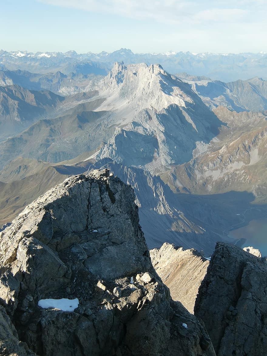 munţi, vârf, schesaplana, Rätikon, Alpi, creastă, peisaj, natură, decor, Munte, varf de munte