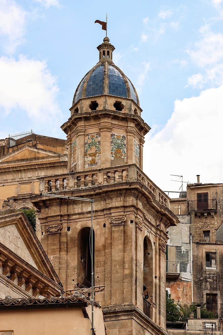 kyrka, katedral, resa, turism, sicilien, historisk