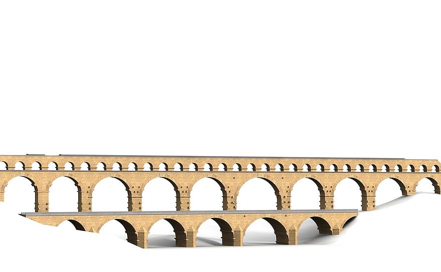 Pont du Gard, Frankreich, Gebäude, Sehenswürdigkeiten, historisch, Touristen, Attraktion, Wahrzeichen, Fassade, Reise, Städte