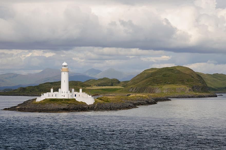 Écosse, phare, côte, Royaume-Uni, la nature, littoral, eau, paysage, bleu, endroit célèbre, Voyage