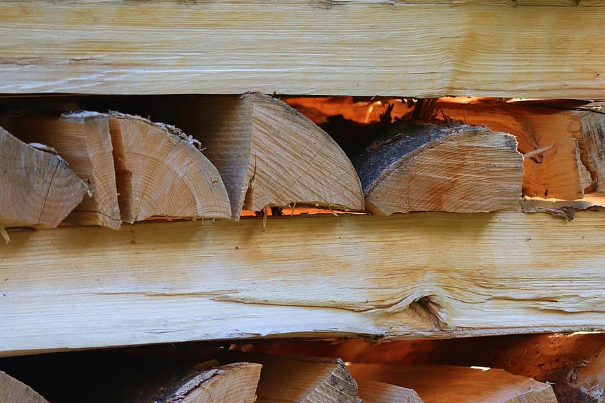 kayu, kayu bakar, memotong benang sisir, kayu untuk perapian, holzstapel, tekstur, panas, stok berkembang, tumpukan, membagi, berburu