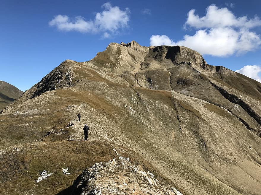 Hacia la punta de Elgio, ruta alpina, Alpes, caminar, cielo, tops, excursiones, excursionismo, montañas, naturaleza, nubes