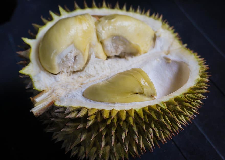 durian, hedelmä, ruoka, tuottaa, terve, vitamiinit, kypsä, piikki, piikikäs, haiseva, orgaaninen