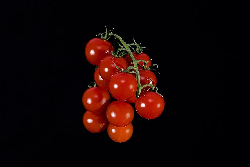 Cherry-tomaten, tomaten, fruit, groenten, voedsel, gezond, vitamine, biologisch