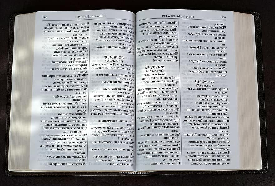 Bulharská bible, bible, cyrilice, stránek, rezervovat, svatý, papír, doktrína, testament, náboženství