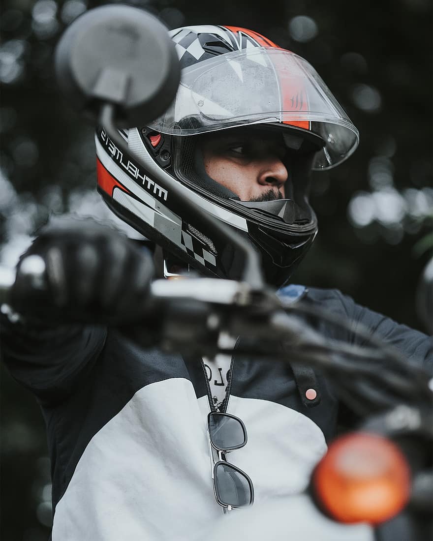 rider, motorcycle, transportation, sport, men, extreme sports, sports helmet, one person, sunglasses, adult, competitive sport