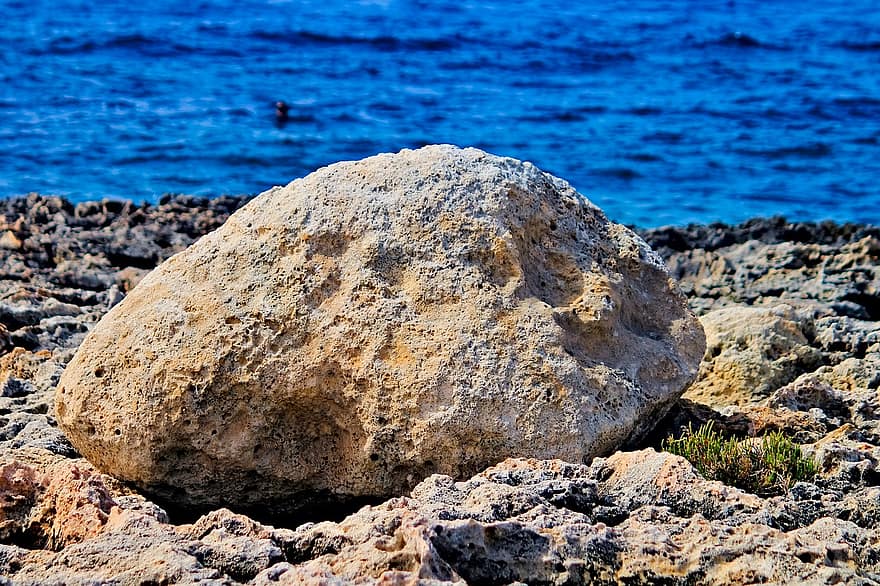 platja, pedres, mar, Costa, boulder