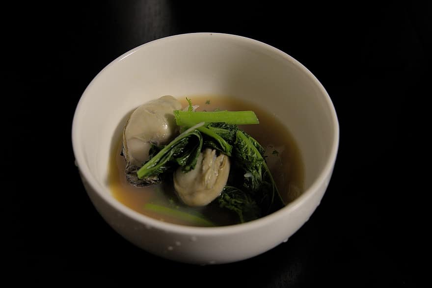 Meal, Japan, Oysters, food, vegetable, gourmet, close-up, crockery, soup, lunch, freshness